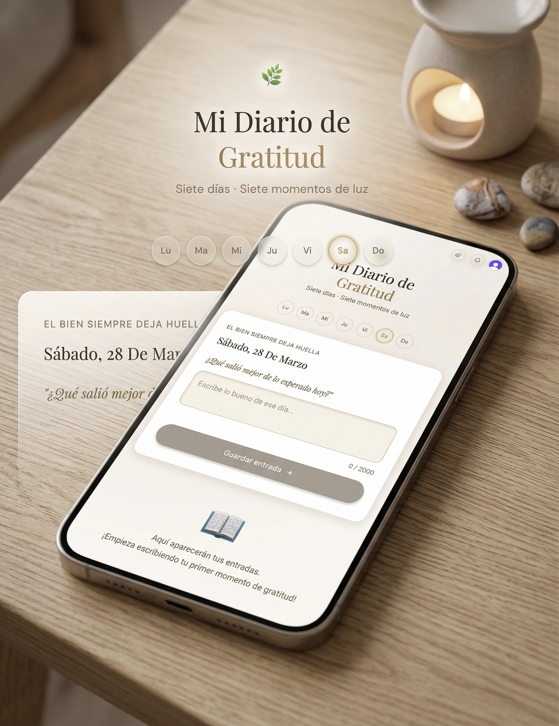 Diario de Gratitud en tu teléfono